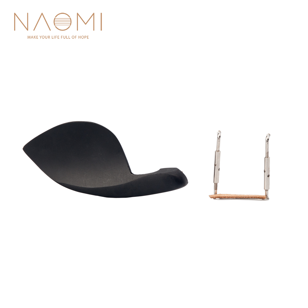 

NAOMI Violin Chin Rest Ebony For 4/4 Violin Chin Rest + Silver Screw Violin Parts Accessories New