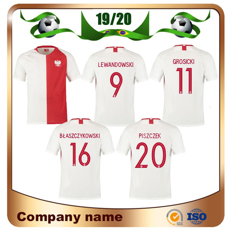 

19/20 Special Edition100th Anniversary European cup Soccer Jersey 2019 LEWANDOWSKI GROSICKI MILIK PISZCZEK Football Shirts Uniform, Home