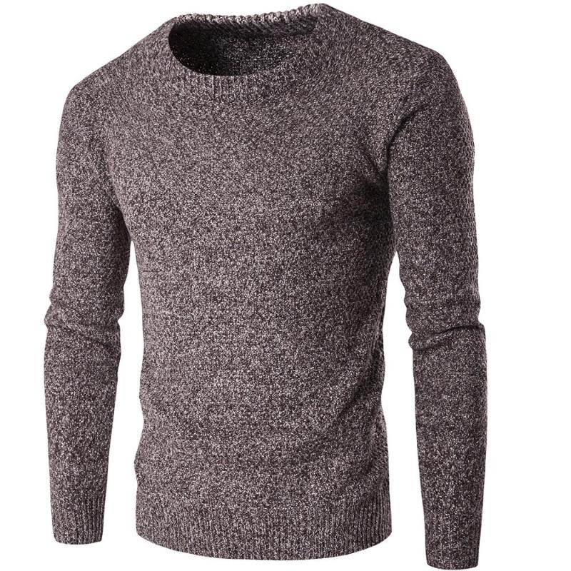 

Men's Knit Lapel Long Sleeve Solid Color Regular Sweater for Man, Khaki