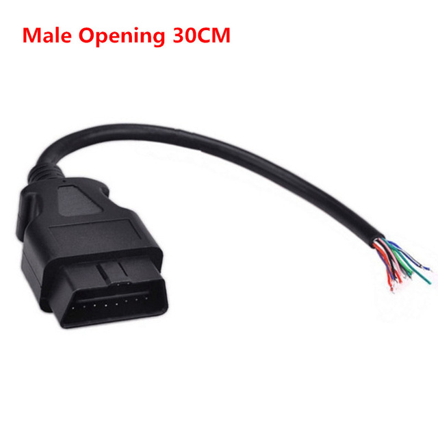 

5pcs/lot J1962 OBD2 16Pin Male/Femal Plug Connector ELM327 Extension Adapter OBD Cable 16 Pin OBD 2 Adaptor Opening Female Cable