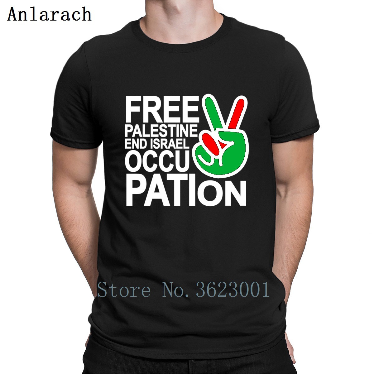 

Free Palestine End Israeli Occupation T Shirt Authentic Fitness Clothes Summer 2019 Custom T Shirt Weird Cotton Men's Printed, White;black