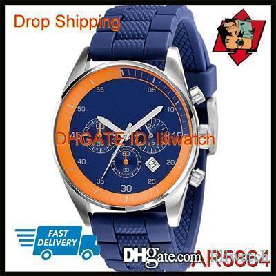 

100% ORIGINAL JAPAN MOVEMENT DROP SHIPPING New Rubber Belt Mens Watch AR5864 AR5865 AR5866 AR5878