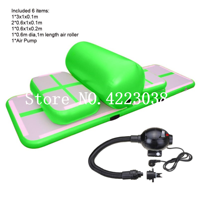 

a set of inflatable jumping mat gymnastic air tumble track,inflatable sport airtrack for gym use indoor