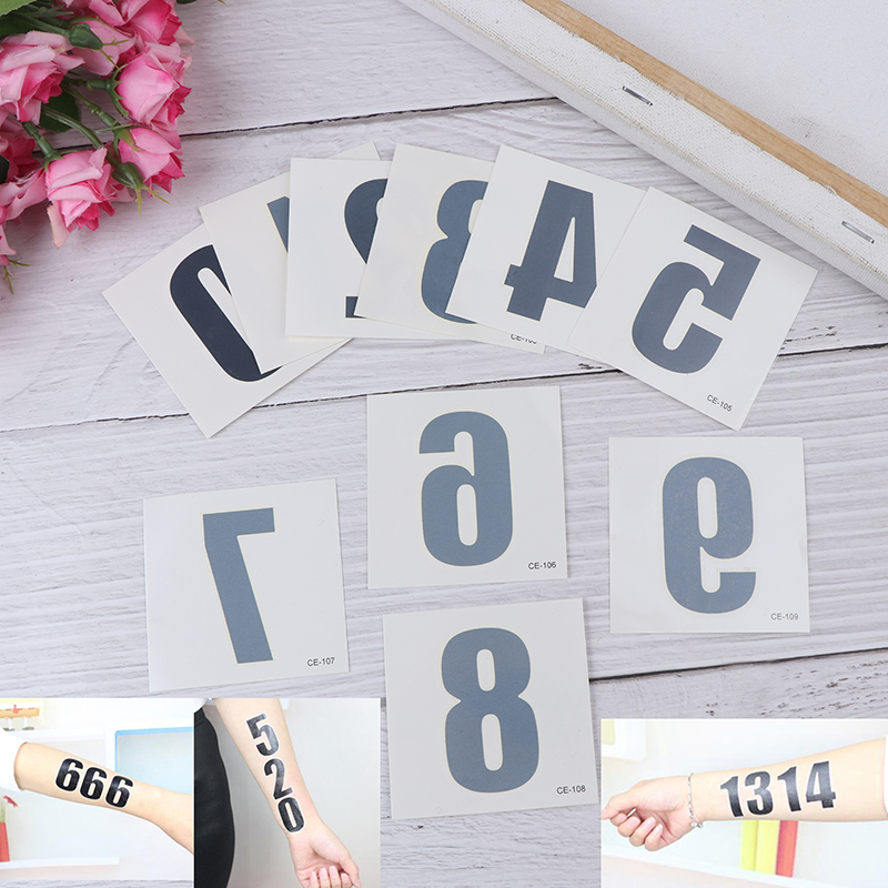 

2pcs/set Football Funs Alphabet Number Tattoo Temporary Tattoo Sticker Waterproof Hand Face Sport Games Tattoos New