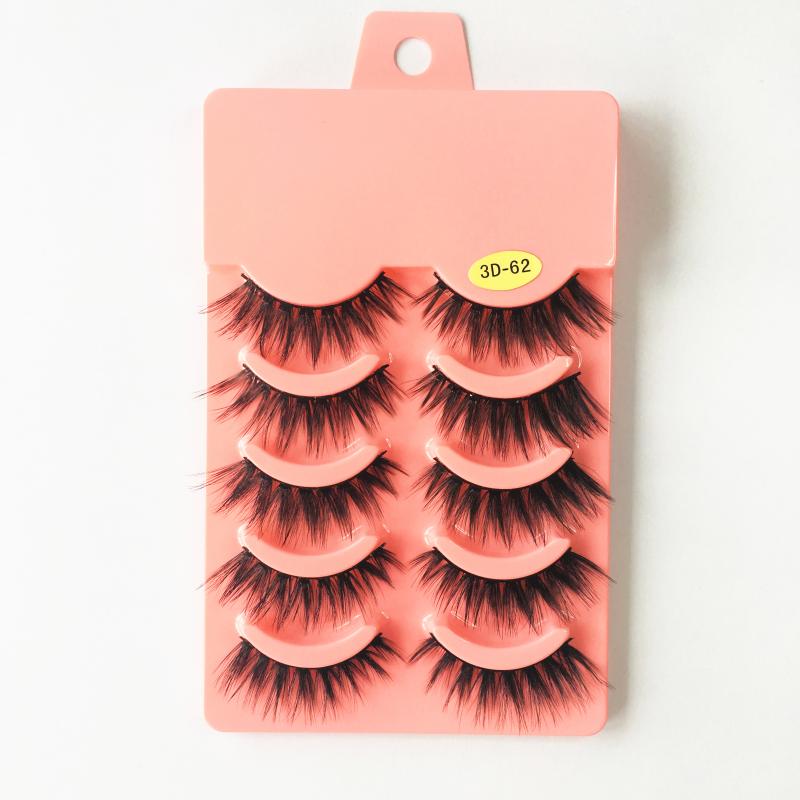 

3D False Eyelashes 5 Pairs Fake Lashes 3D Mink Eyelashes Eyelash Extension Makeup Tools Faux for Beauty Thick Lahses