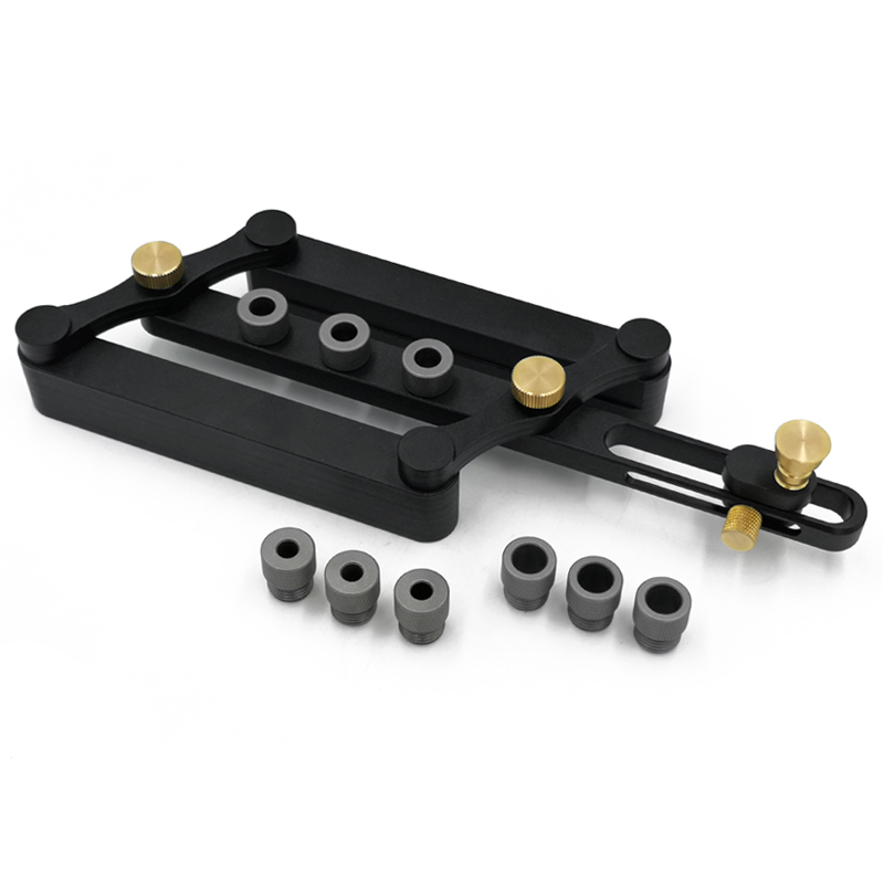

Adjustable Doweling Jig Kit Self-centering Position Drill Guide 6/8/10mm Hole Puncher Locator Jig For Furniture Carpentry Tools