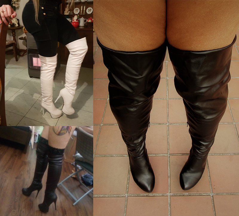 cheap plus size thigh high boots