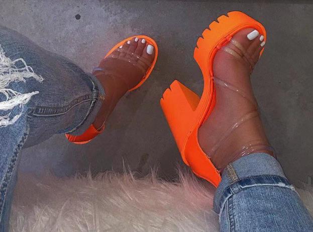 Women's Sandals 2020 Summer New Women's Shoes Fashion Waterproof Platform High-heeled Sandals Women Ready To Ship