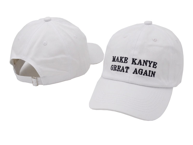 

Wholesale MAKE KANYE GREAT AGAIN dad Hat men women cotton baseball Caps White Black Red Curved Snapback golf cap hats Casquette Peaked Hats, Blue;gray