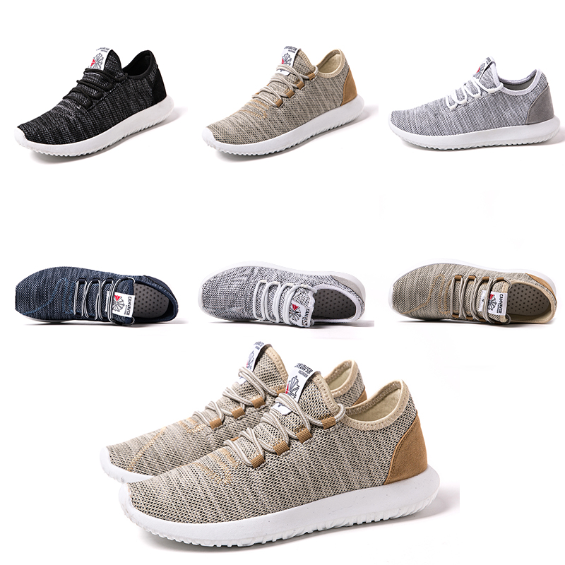 

Cheap wholesale Flat shoes Comfortable women men running shoes Outdoor wallking Grey dark blue brown Homemade brand Made in China 39-44