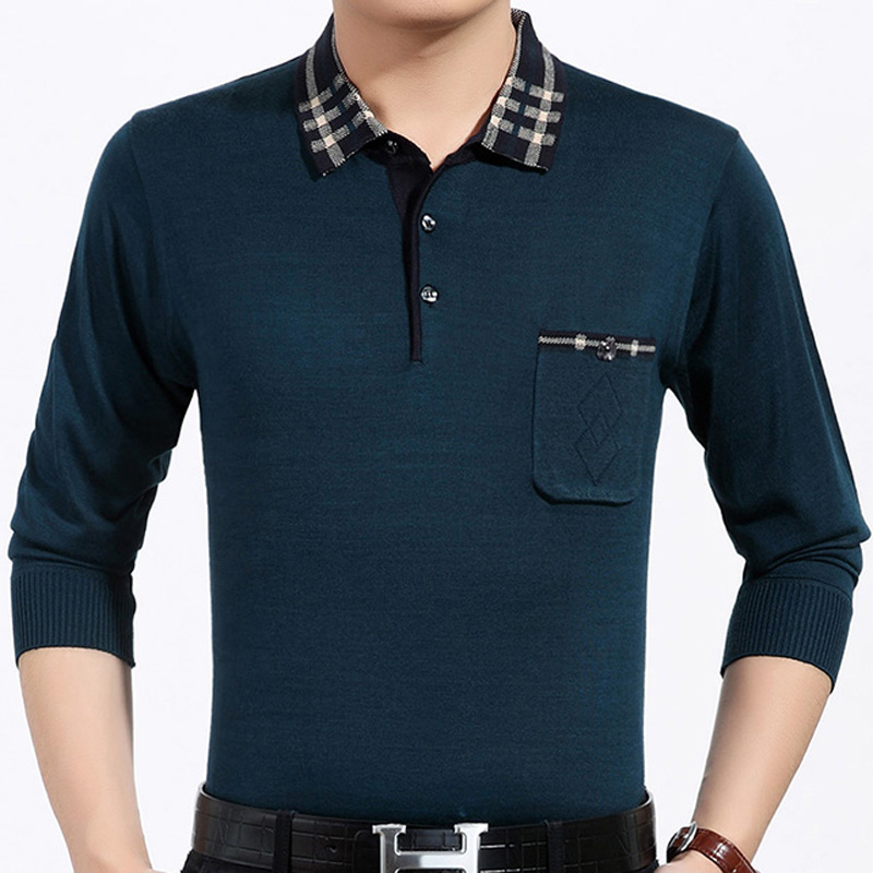 

2018 brand pocket casual social solid pullover men sweater shirt jersey clothing pull sweaters mens fashion male knitwear 718, Dark green