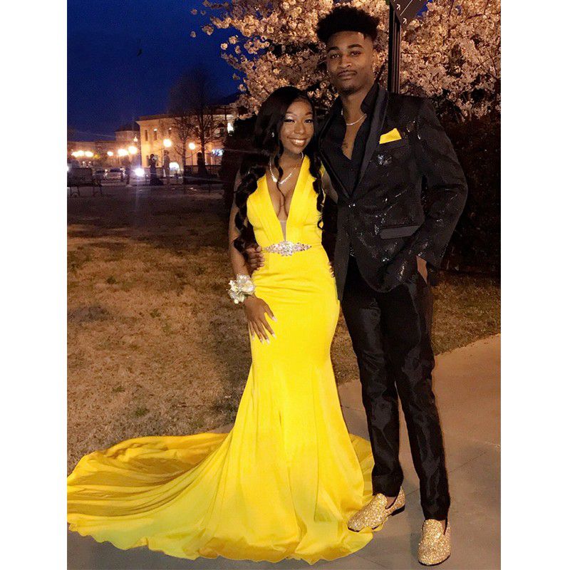 black and yellow homecoming dresses