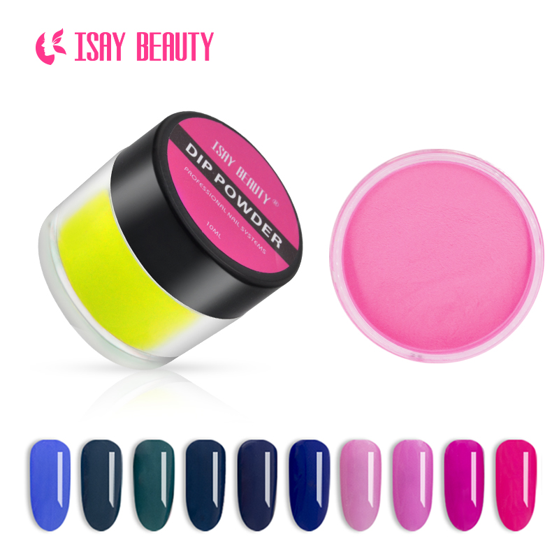 

ISAYBEAUTY New colours No UV light Cure Nails Dip Powder strong and durable long lasting nail dip powder (S061--S080