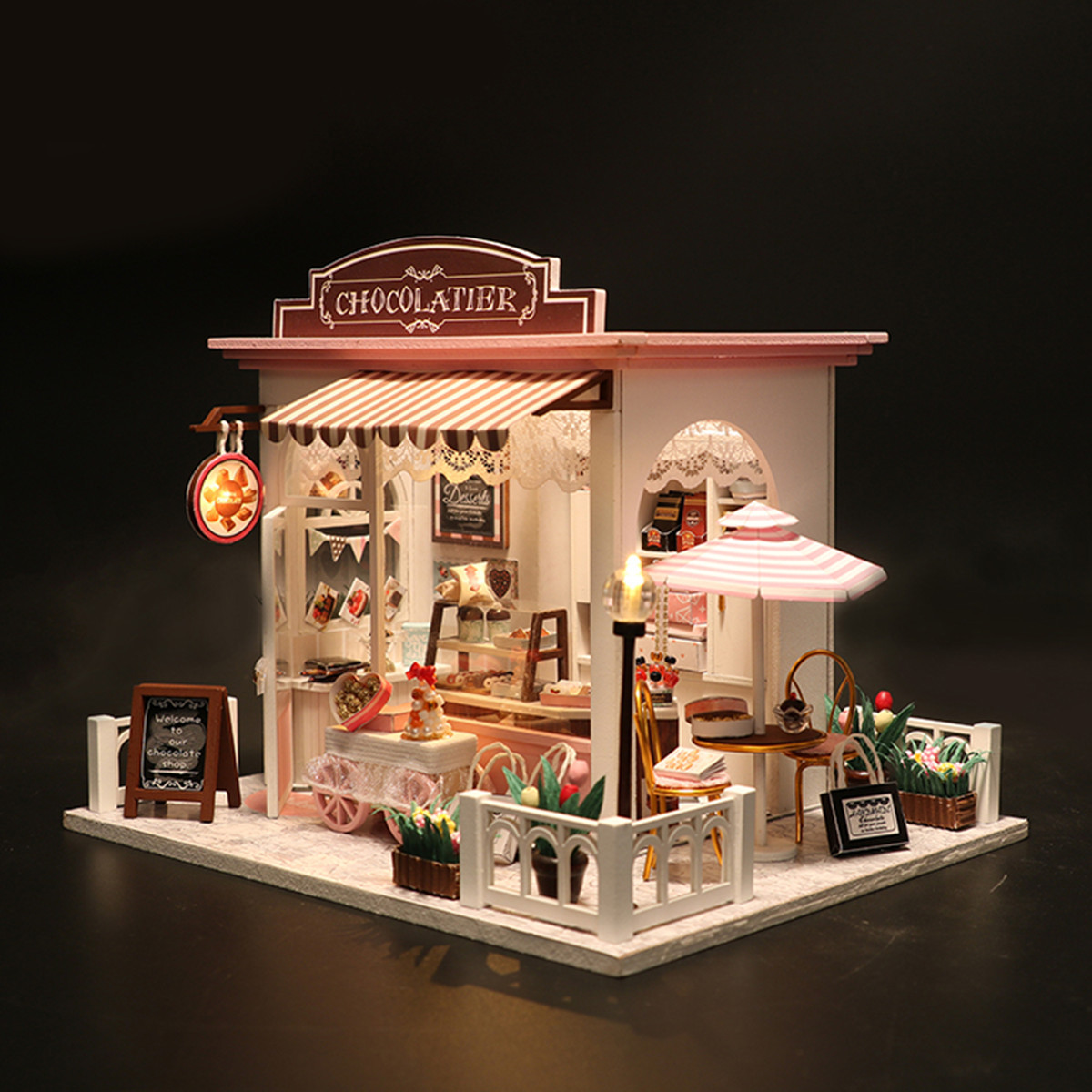 Boîte de feux d/'artifice maison de poupées miniatures