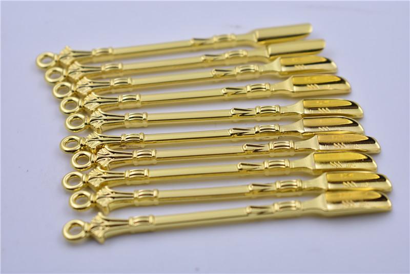 

Golden Metal Spoon Use For Sniffer Snorter HOOVER HOOTEER Snuff Snorter Powder Spoon Smoking Accessories