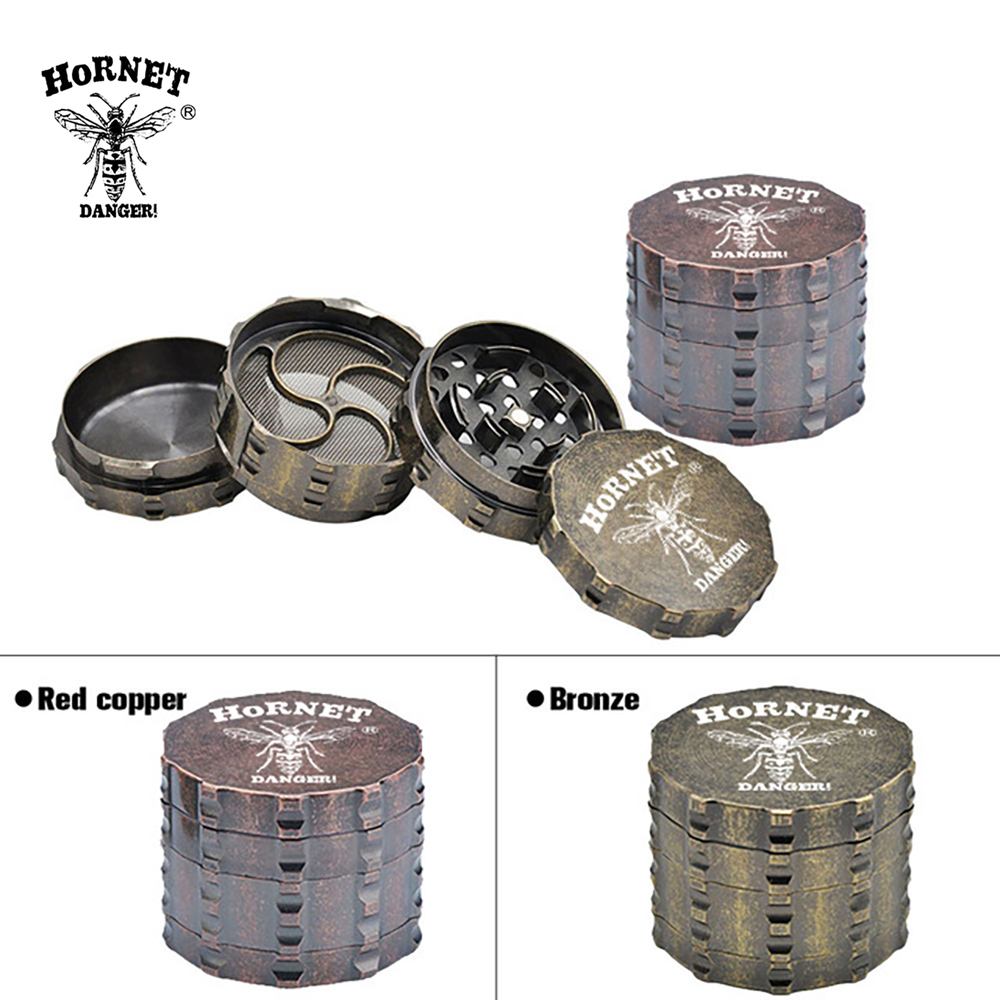 

Hornet Gear Heavy Zinc Alloy Herb Grinder With Sharp Blades Teeth 4 Layers 60 MM Spice Tobacco Grinder Crusher Hand Miller