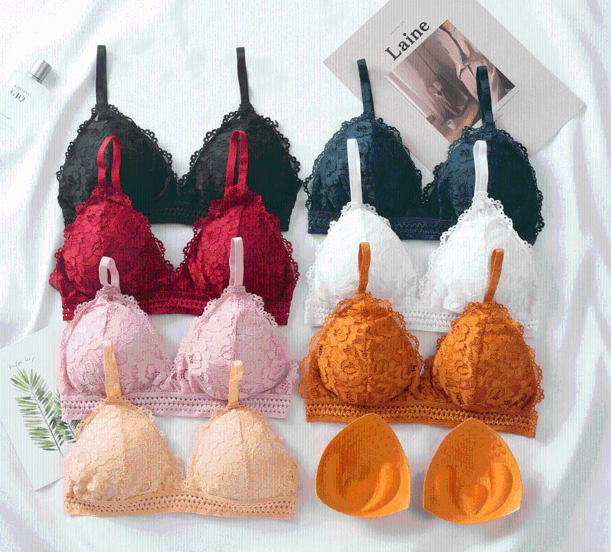 

Sexy Push Up Bra Lace Bras For Women Bra Adjustment Lingerie Female Lace Bralette Underwear Ladies Brassiere, Green