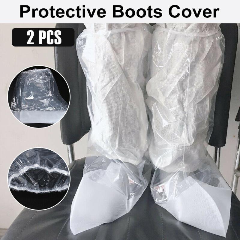 

1pair Rainproof Adults PE Overshoes Boot Disposable Shoe Covers Waterproof Outdoor Portable Calf Protective Camping Dustproof