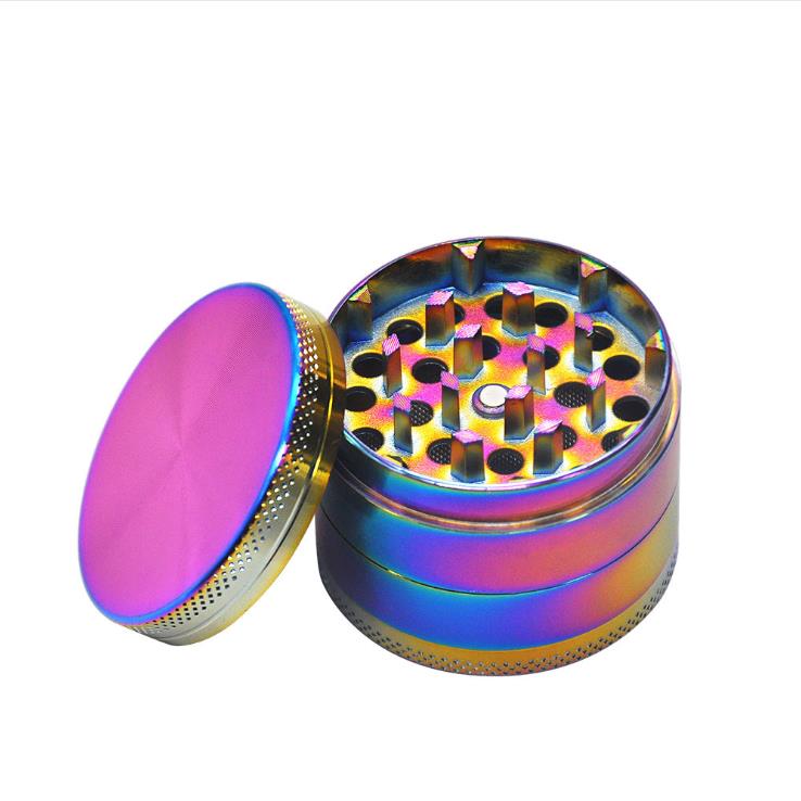 

New Four-Layer Zinc Alloy Flash Smoke Grinder Metal Grinder