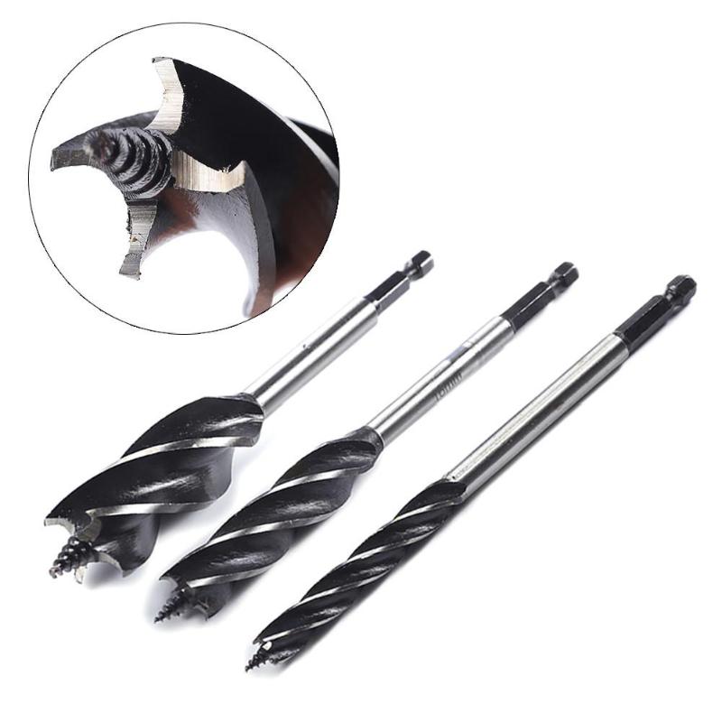 

1/3PCS Set Extra Long Wood Drill Bit Set Kit 165mm Woodworking Tool 10 16 25mm