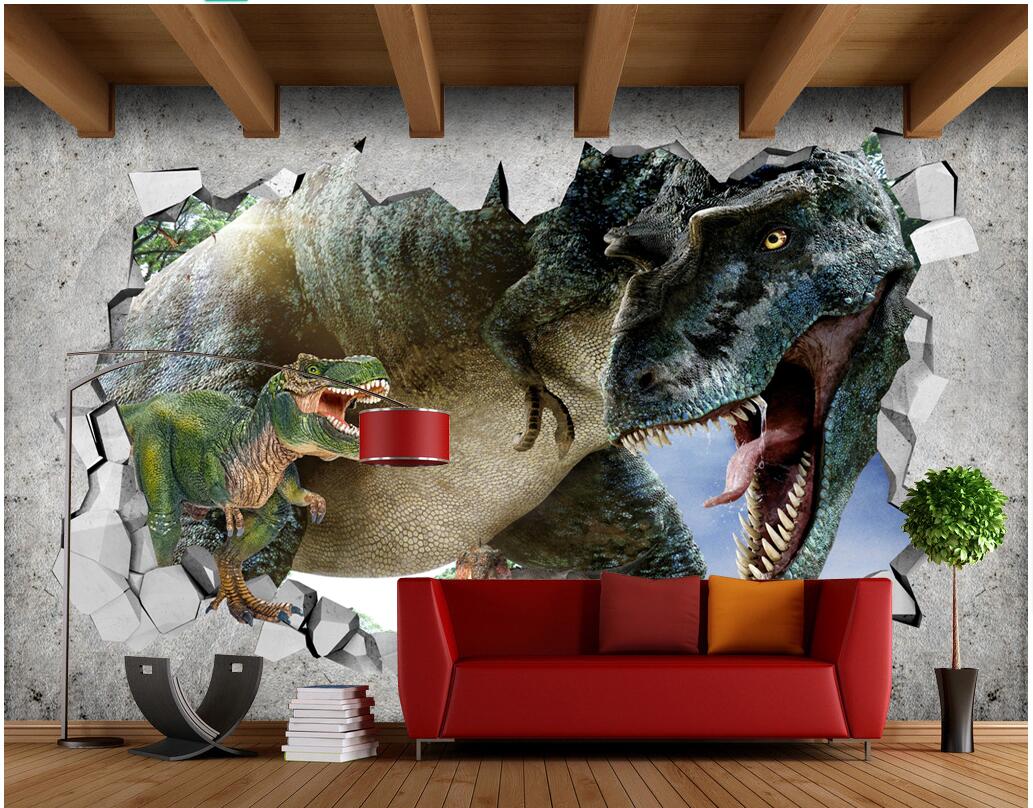 

WDBH custom photo 3d wallpaper Remnant wall Jurassic Dinosaur tv background home decor living room 3d wall muals wall paper for walls 3 d, Non-woven