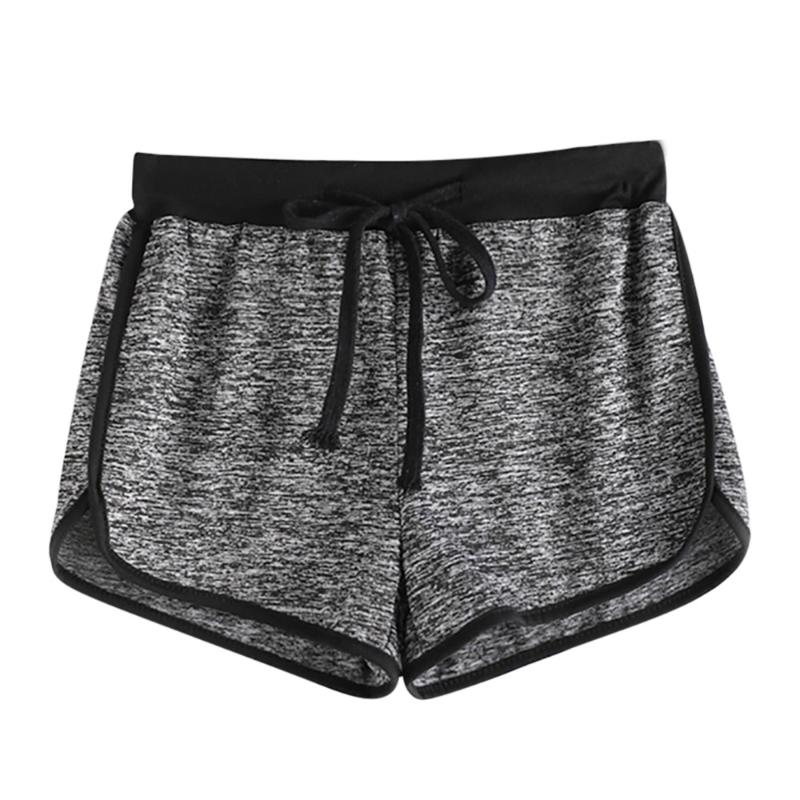 

2020 Women' Summer Shorts Solid Shorts Women Sports For Women Drawstring Summer Causal For Feminino, Gray