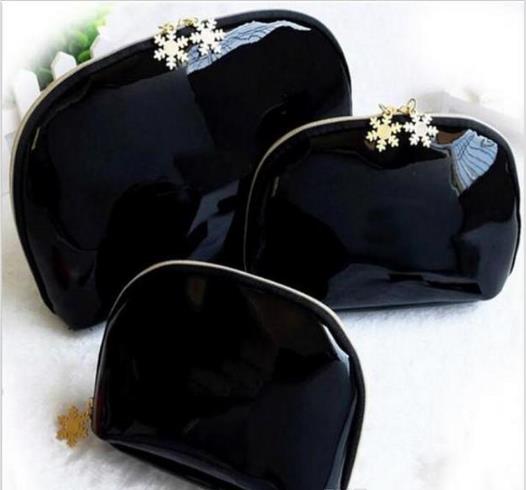 

2019 Women snowflake 3pcs/set vanity cosmetic case luxury makeup organizer bag toiletry clutch pouch boutique VIP gift
