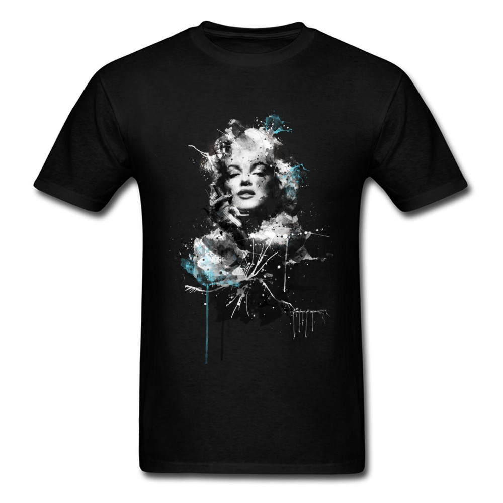 Velocitee para hombre de manga larga camisetas de estilo de estrella de cine Marilyn Monroe Warhol V148
