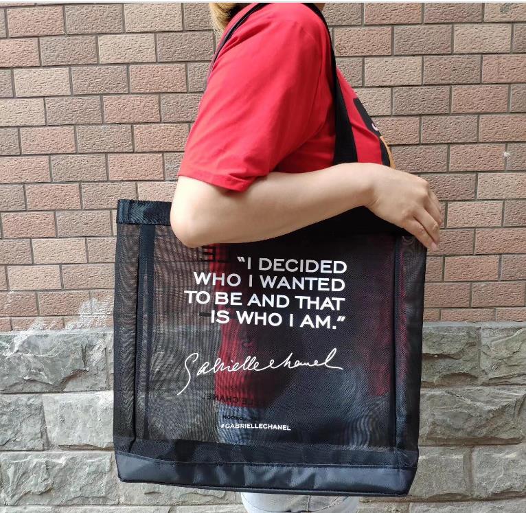 

Classic shopping mesh Bag luxury pattern beach Travel Bag Women Wash Bag Cosmetic Makeup Storage mesh Case