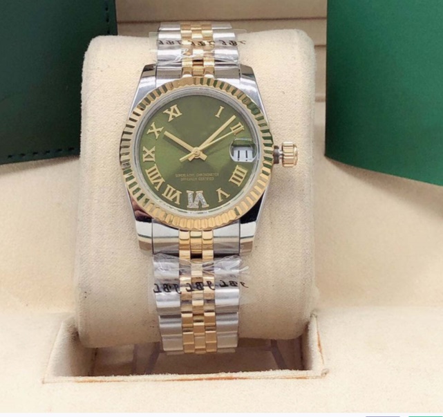 

Lady automatic mechanical watch.M Log Rome 6-bit drill 316 fine steel 31mm casual fashion Joker watch 2813 movement..., Waterproof