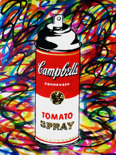 

Mr Brainwash Banksy Oil Painting On Canvas Graffiti Art Tomato Spray Wall Art Home Decor Handpainted &HD Print 191021