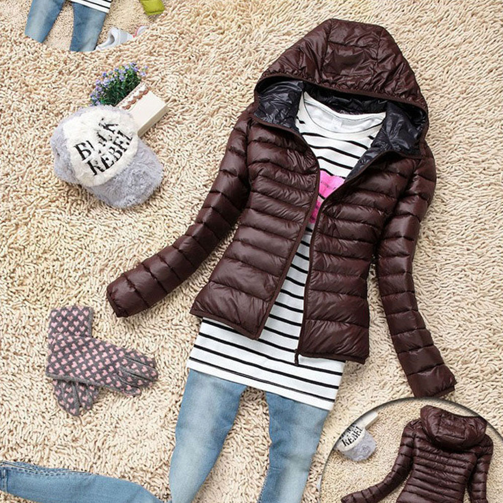 

snowshine YLW Women Winter Warm Candy Color Thin Slim Coat Jacket Overcoat freeshipping, Beige