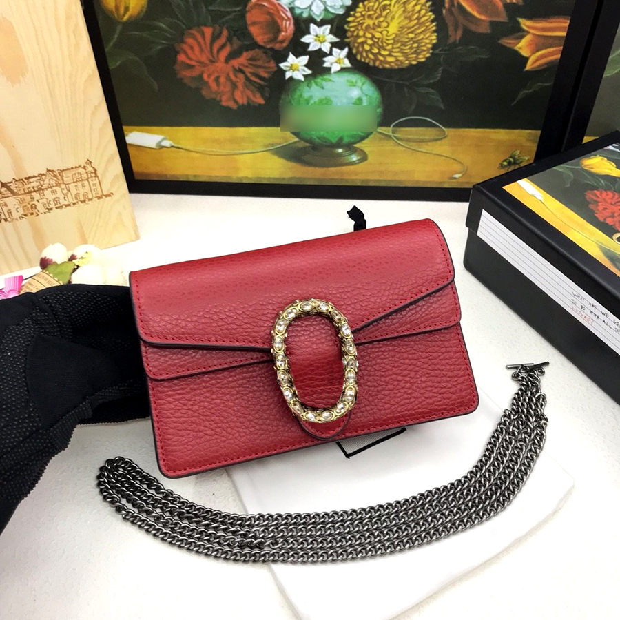 

Fashion Hot Sale Top Designer Luxury Women Bags Shoulder Bags Crossbody bag Handbags High quality leather Casual Mini Bacchus package 4color, Red
