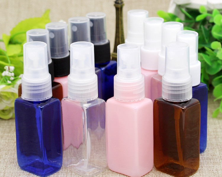 

20pcs 30ml Plastic spray bottle perfume square bottle mist beauty travel