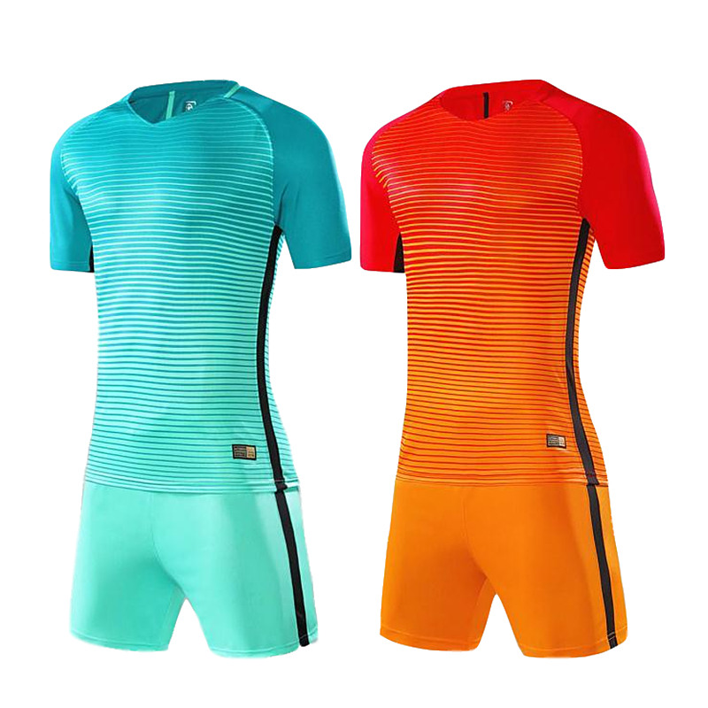 

Blank Adult Kids Soccer Jersey Sets survetement Football Kit Men children Futbol Training Uniforms Suits Boys Soccer Tracksuit, Blue green