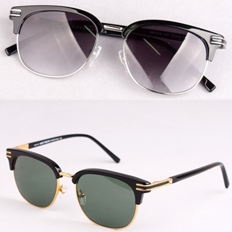 

Brand Desiger Classic Retro Sunglasses MB Sunglasses Men Women Sun Glasses Plank Half Frame Retro Sun Glasses MB701 52mm with Original Case