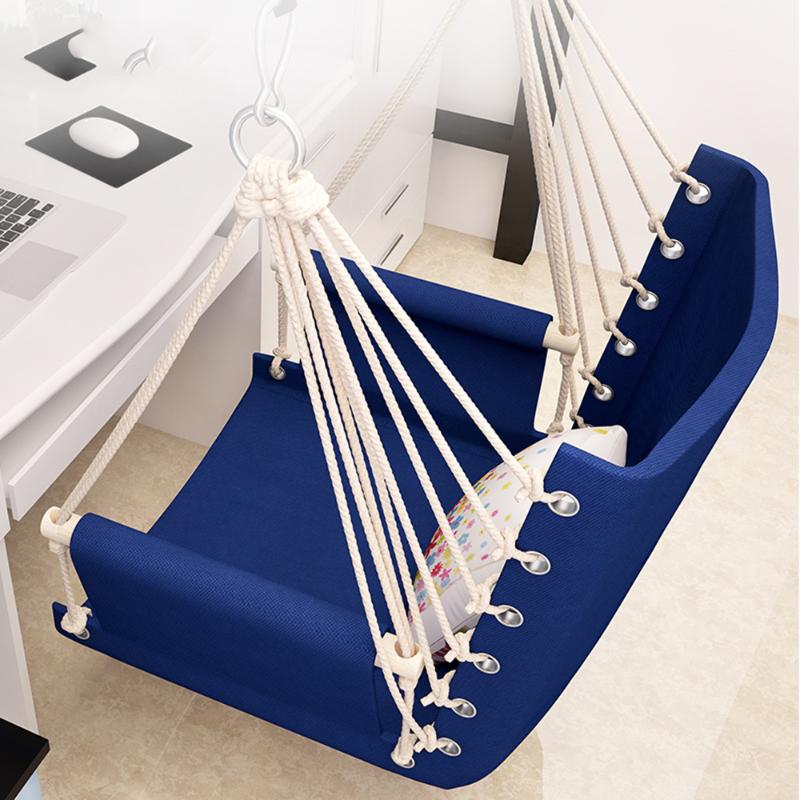 

Canvas Swing Hanging Hammock Cotton Rope Tassel Tree Chair Seat Patio Outdoor Indoor Garden Bedroom Safety Hanging Chair