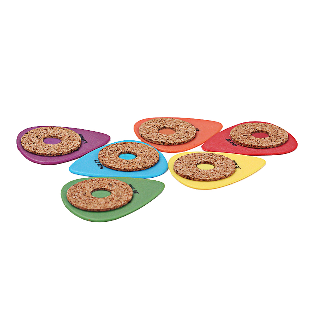 

6pcs Standard Guitar Pick with Non-slip Grip Corks for Guitar Bass Parts Accessories