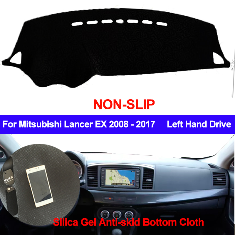 

TAIJS Dashboard Cover Silicone Non-Slip For Mitsubishi Lancer EX 2008 2009 2010 2011 2012 - 2015 2016 2017 Dash Mat Pad Carpet