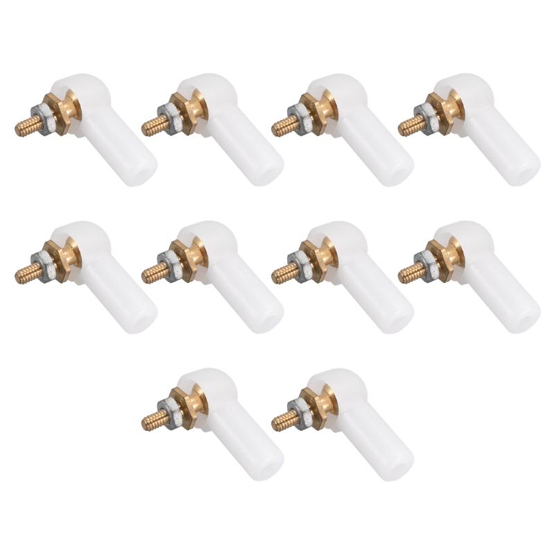 

uxcell 10PCS 2mm/M2 Linkage End Tie Rod End Metal Ball Head White for RC Boat Car Airplane Robot