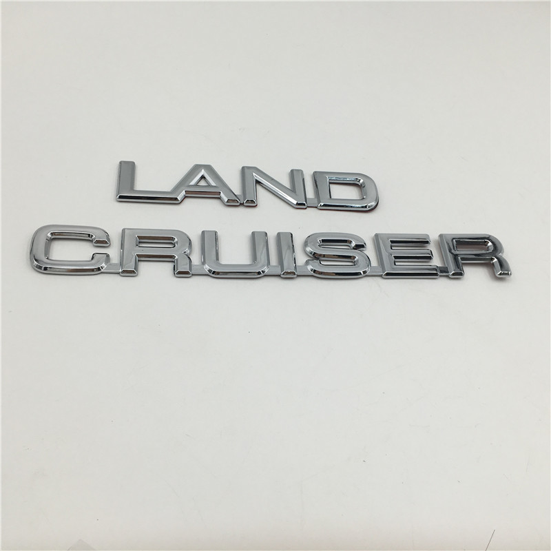 

For Toyota Land Cruiser Prado Rear Trunk Boot Emblem Hatchback Badge Logo Ornament, Silver