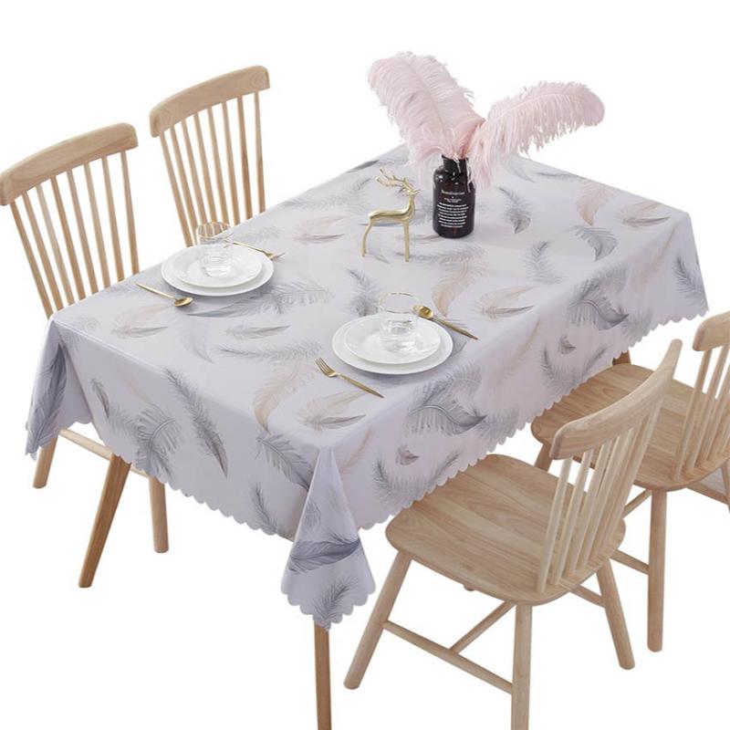 

Oilproof Tablecloths Europe Feather Oilproof TableCloth Cover PVC Tablecloth Background Cloth Home Decor Manteles Toalha De Mesa, Pattern 1