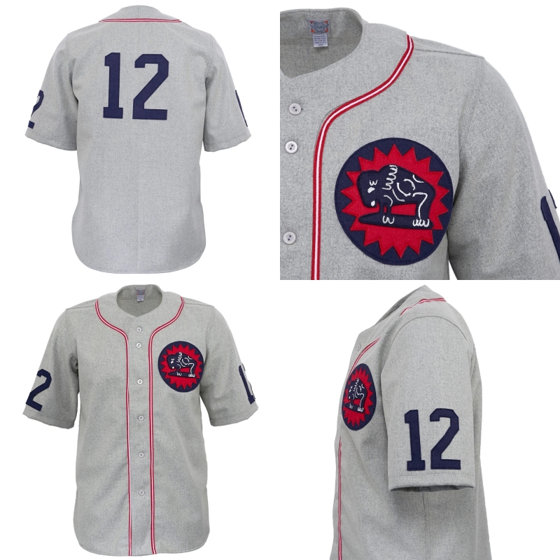 

Houston Buffaloes 1932 Road Jersey 100% Stitched Embroidery Vintage Baseball Jerseys Custom Free Shipping, Grey your name your number
