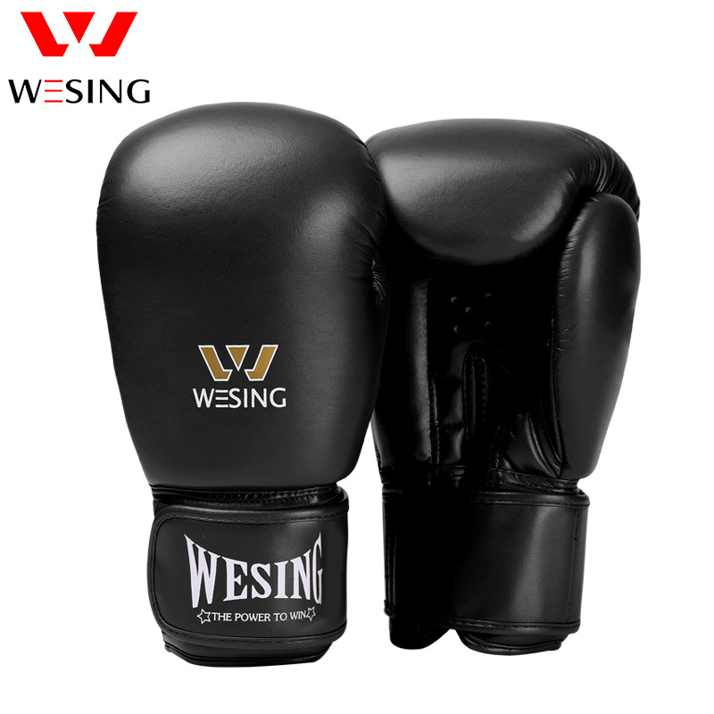 

Wesing Micro Fiber Leather Boxing Gloves Adult Fight Gloves for Kickboxing Muay Thai Red Blue Black 8 10 12 14 16 oz T191226