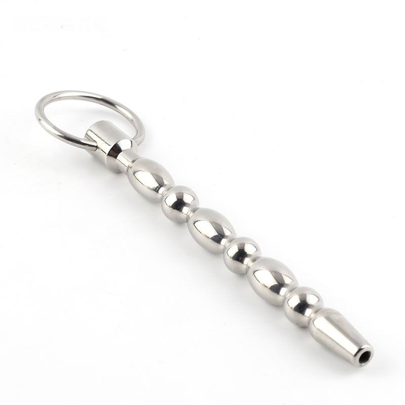Stainless Steel Penis Plug Male Masturbation Horse Eye Stimulation Plunger Pull Bead Catheter Urethra Expansion Adult Sex Toy Products