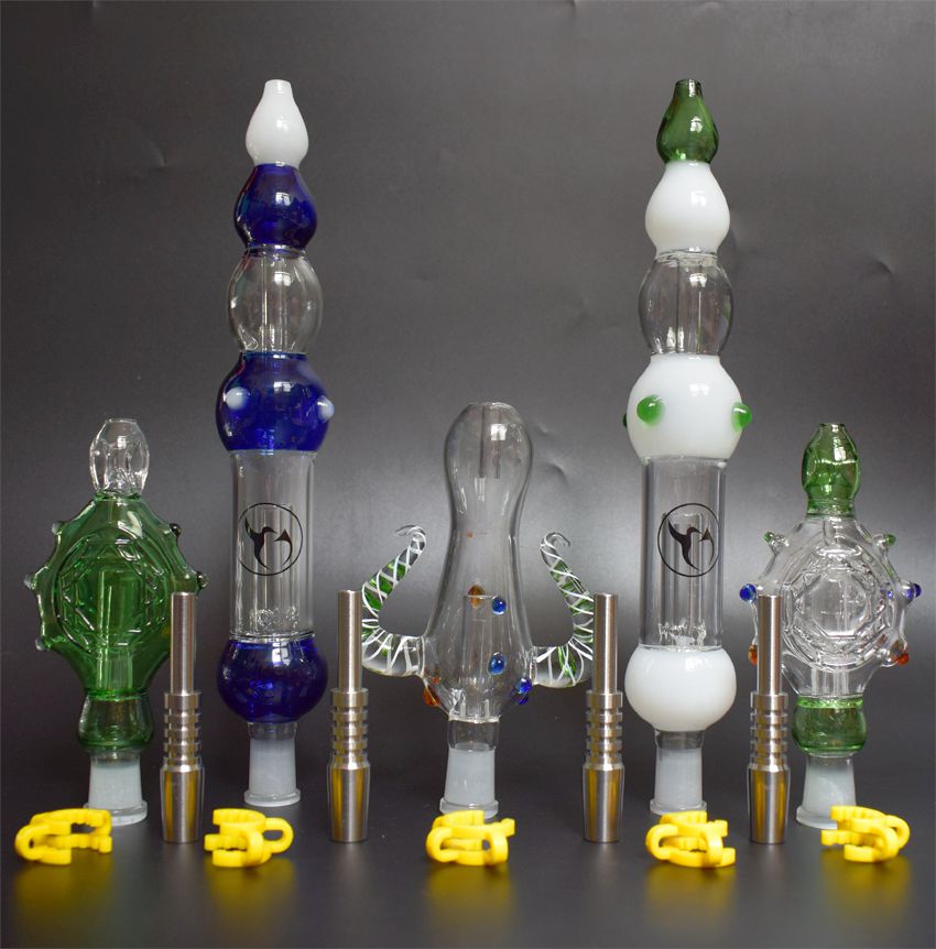 

Hot Selling Nectar Collector Glass Pipe with Titanium Tip Titanium Nail 14mm Inverted Nail Grade 2 Concentrate Pipes Glass Bongs