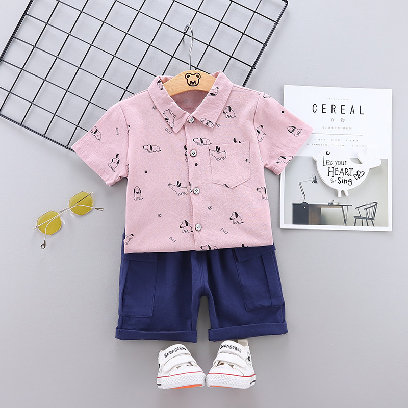 

Summer Fashion Children Boys Girls Clothing Suits Baby Cartoon T-Shirt Shorts 2Pcs/Set Toddler Cotton Clothes Infant Tracksuits, Gray
