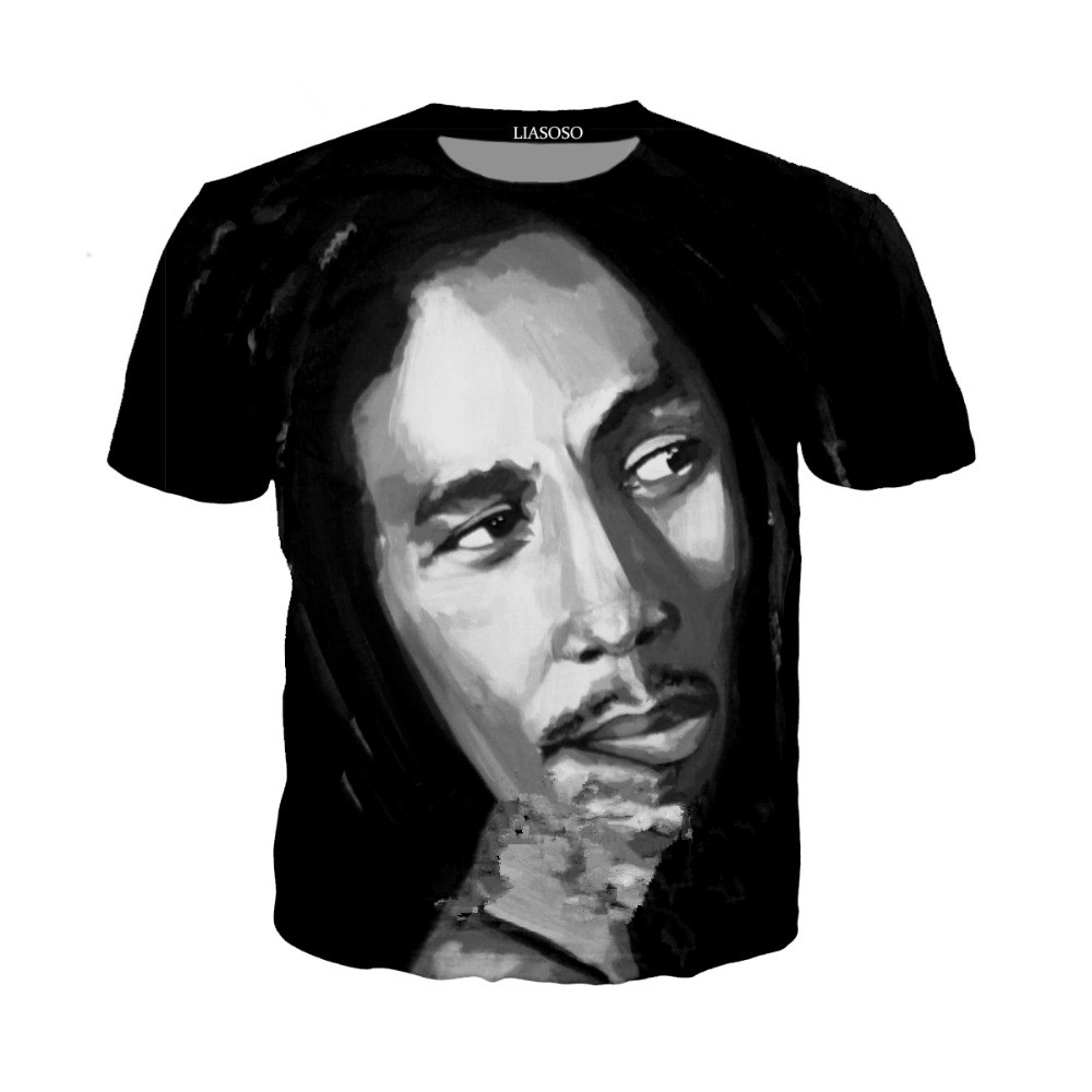 

Newest Popular Singer Reggae Bob Marley T Shirt Men Women Unisex Funny 3d Print Summer Short Sleeve O Neck Crewneck Casual Tops A107, Multi
