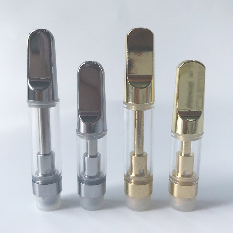 

Empty Vape Pen Cartridges Dab Pen Wax Vaporizer Gold Tip Thick Oil Vape Cartridges 1ml Ceramic Coil E Cigarettes 510 Thread Cigatette