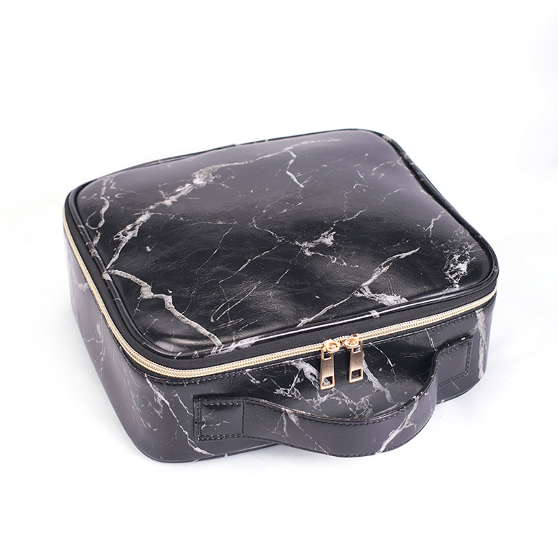 

Marble Print Waterproof Cosmetic Bag Women Travel Make Up Organizer Bag Large Capacity Toiletry Multifunction Case For Makeup, White